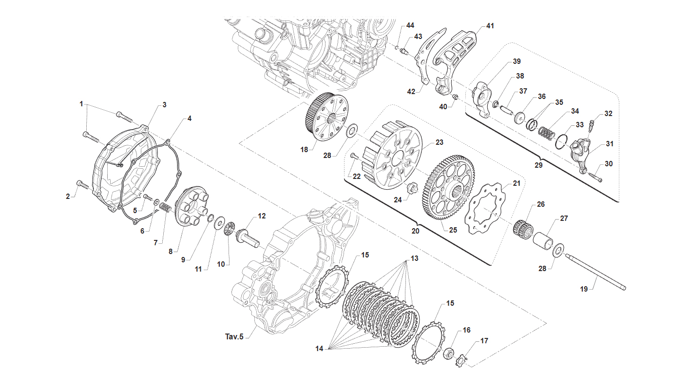 4T 250 FI EN/MX 2013 - MOTOR - EMBRAGUE